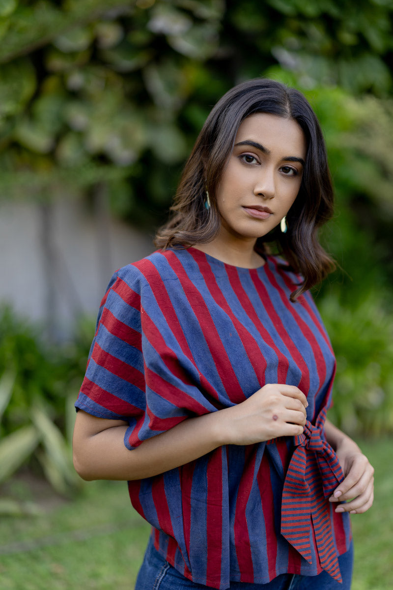 Bow-tie Top - Madder Bloom