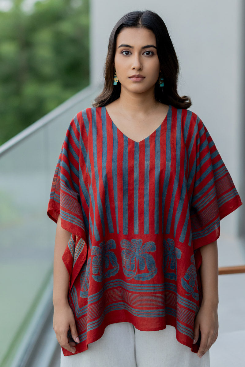 Kaftan Top - Madder Bloom