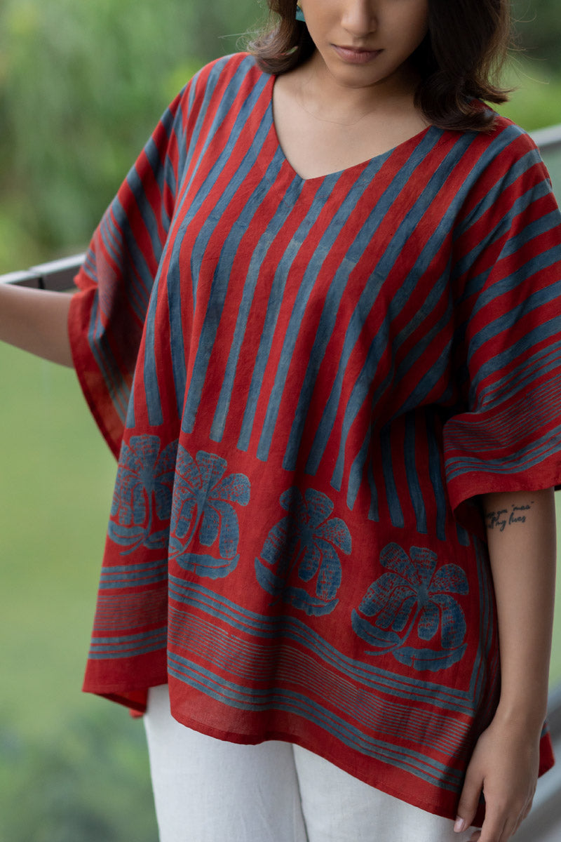 Kaftan Top - Madder Bloom