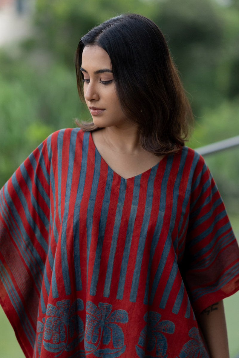 Kaftan Top - Madder Bloom