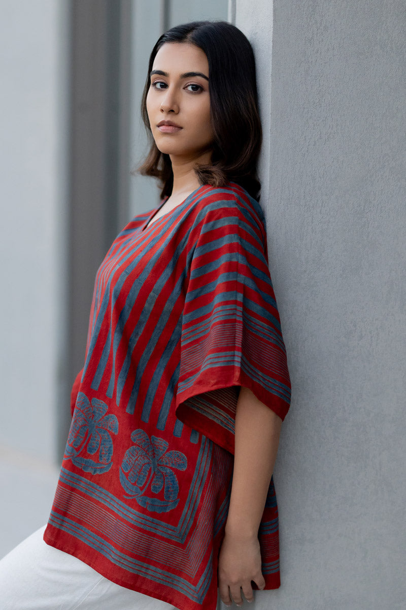 Kaftan Top - Madder Bloom