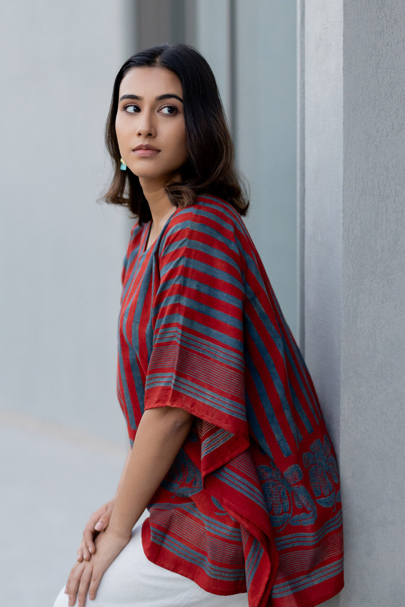 Kaftan Top - Madder Bloom