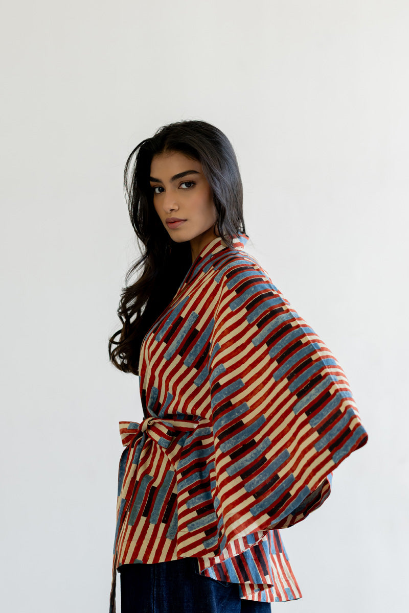 Kimono Overlay - Bare Stripes