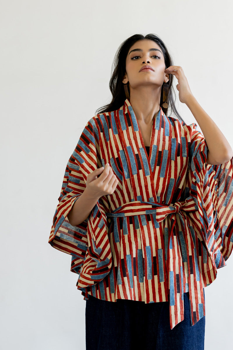 Kimono Overlay - Bare Stripes