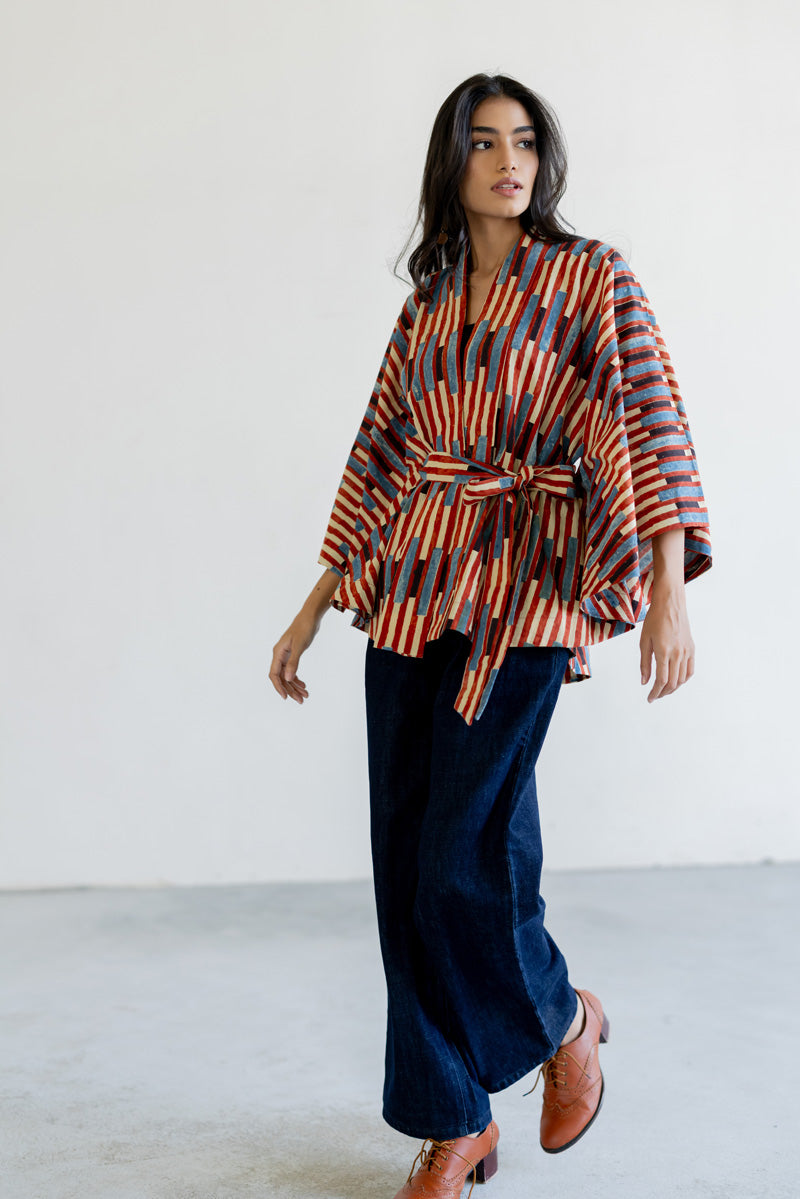 Kimono Overlay - Bare Stripes
