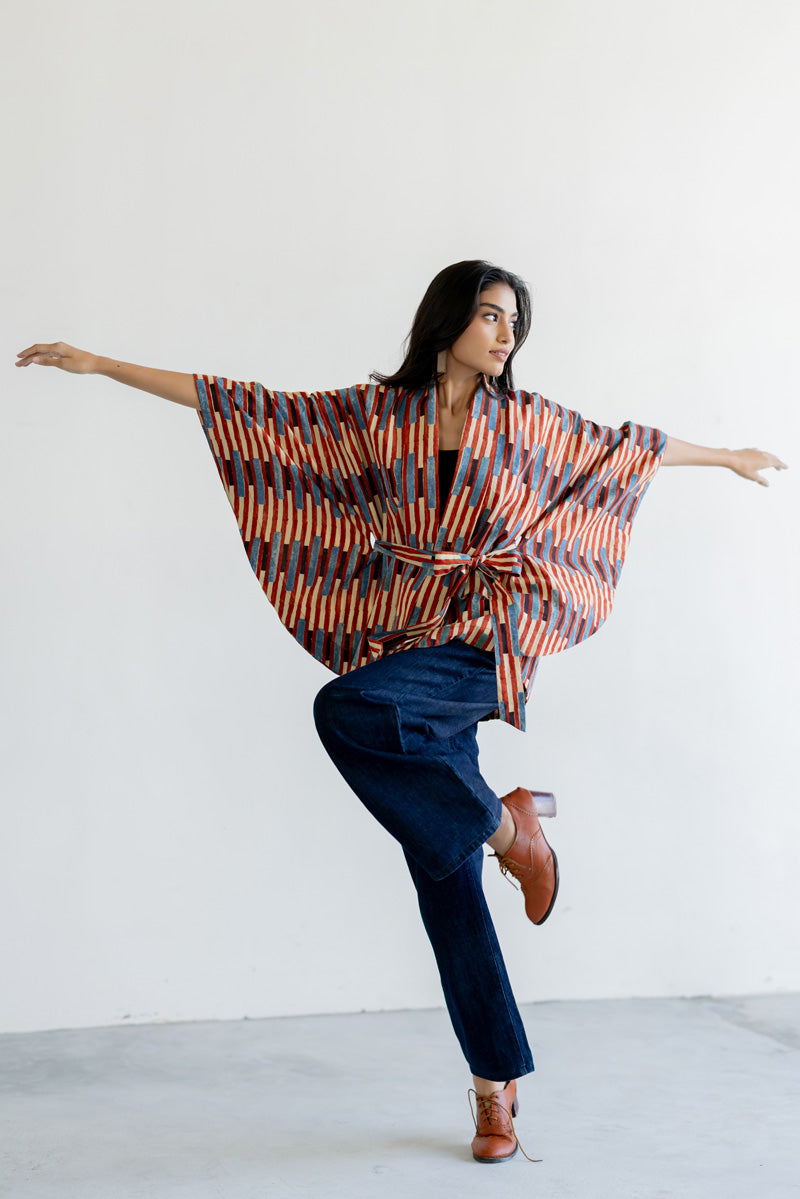 Kimono Overlay - Bare Stripes