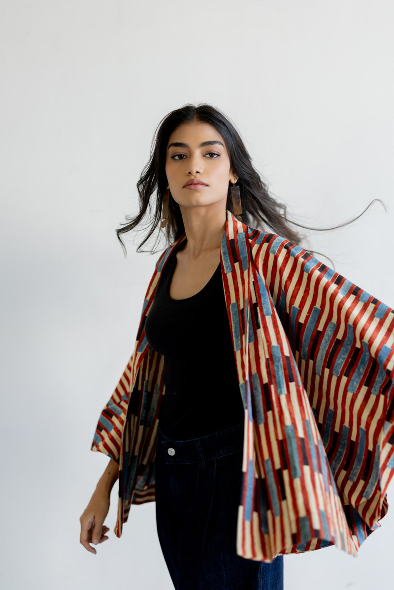 Kimono Overlay - Bare Stripes