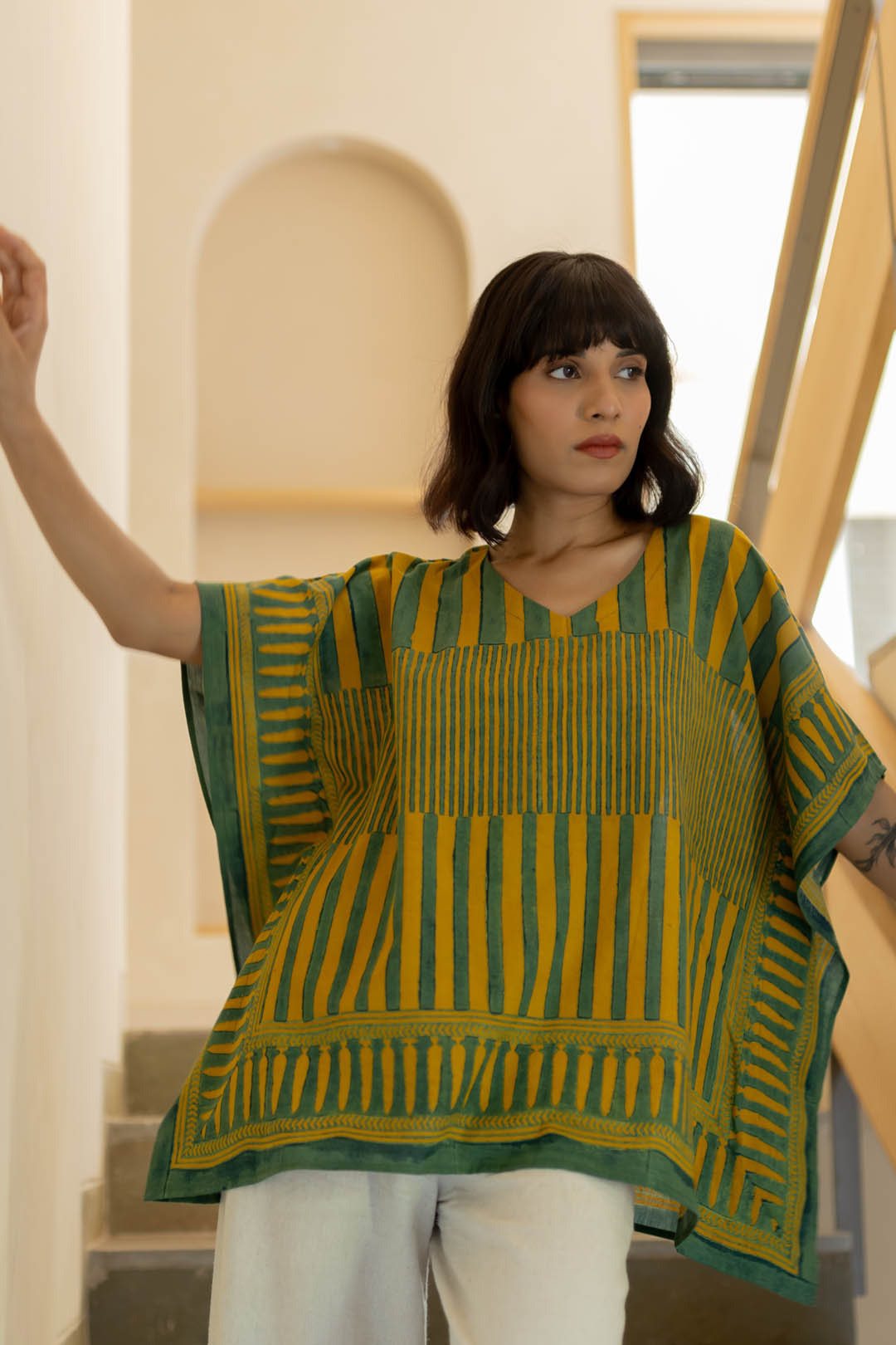 Kaftan Top - Moss leaf