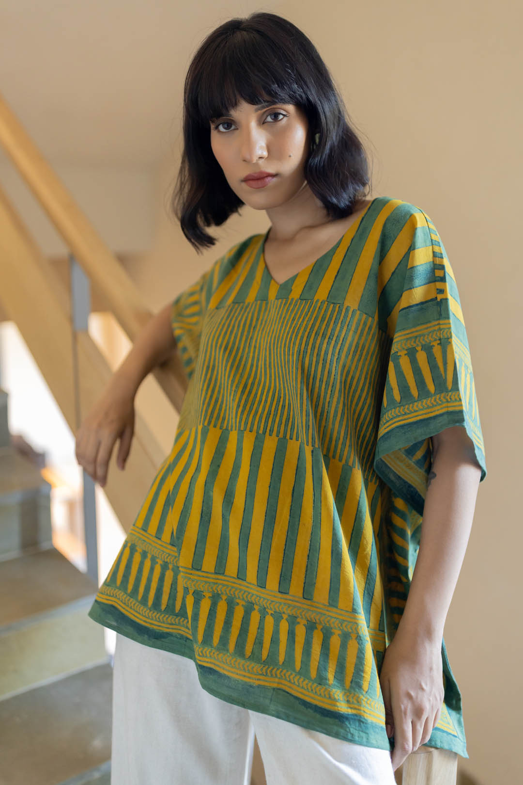 Kaftan Top - Moss leaf