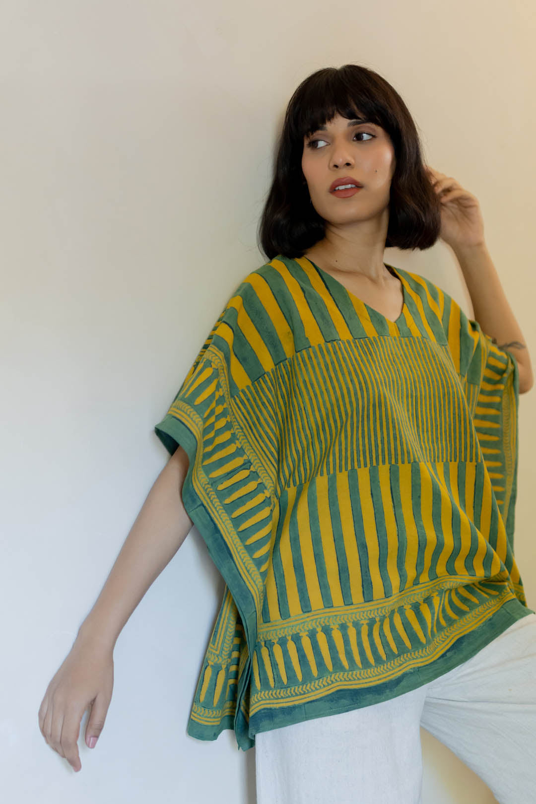 Kaftan Top - Moss leaf