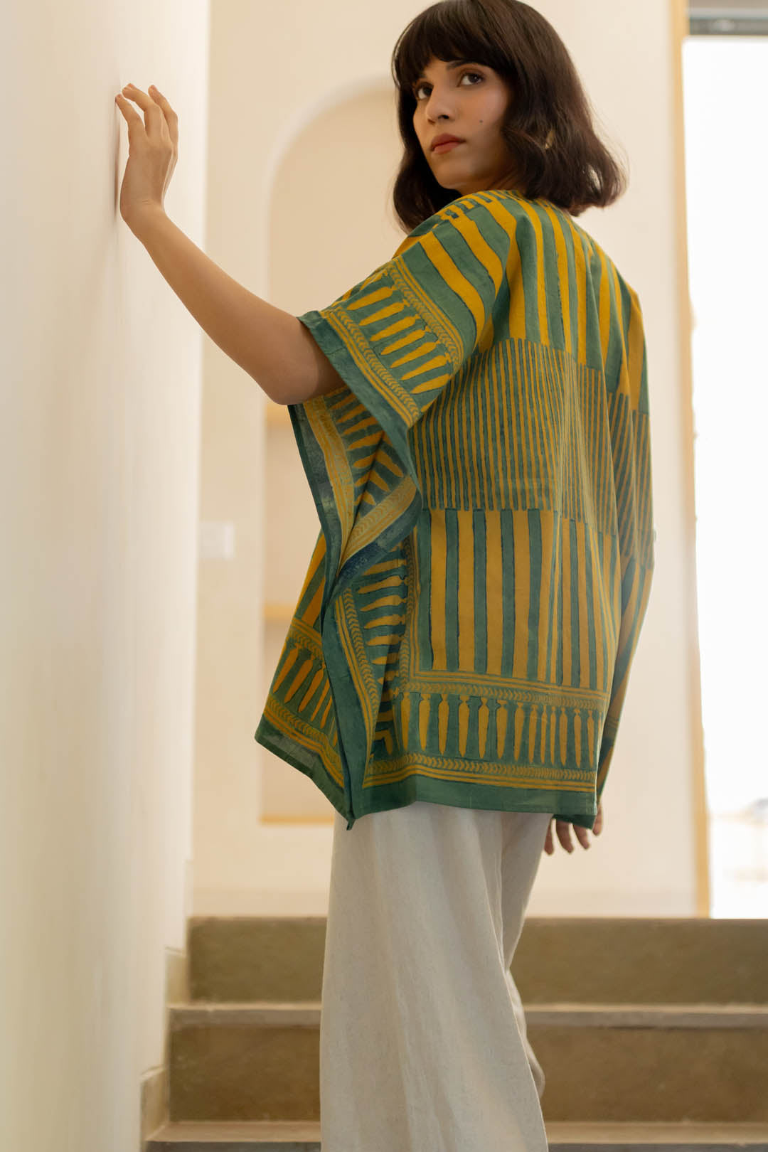 Kaftan Top - Moss leaf