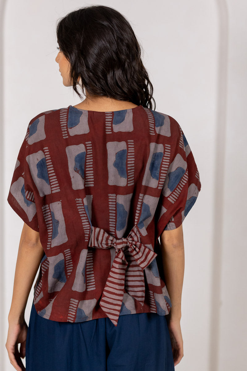 Bow-tie Top - Aab Burgundy