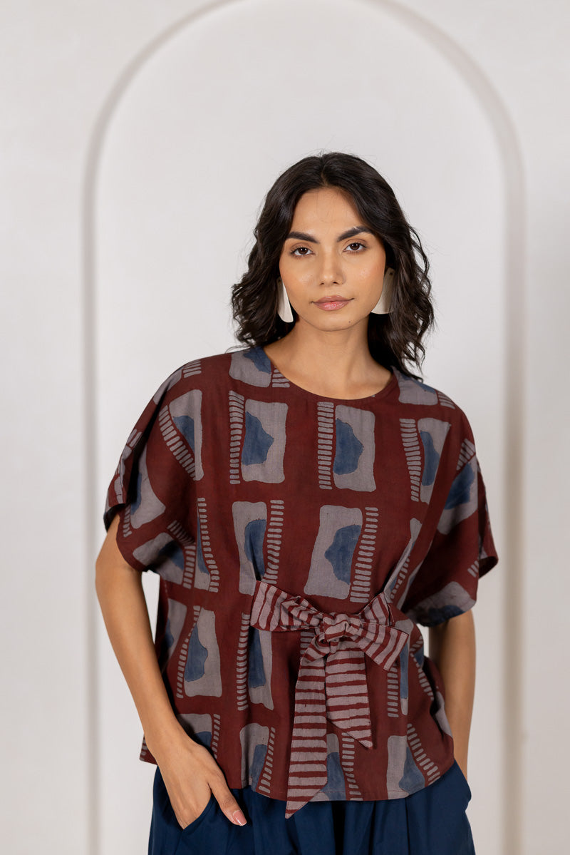Bow-tie Top - Aab Burgundy