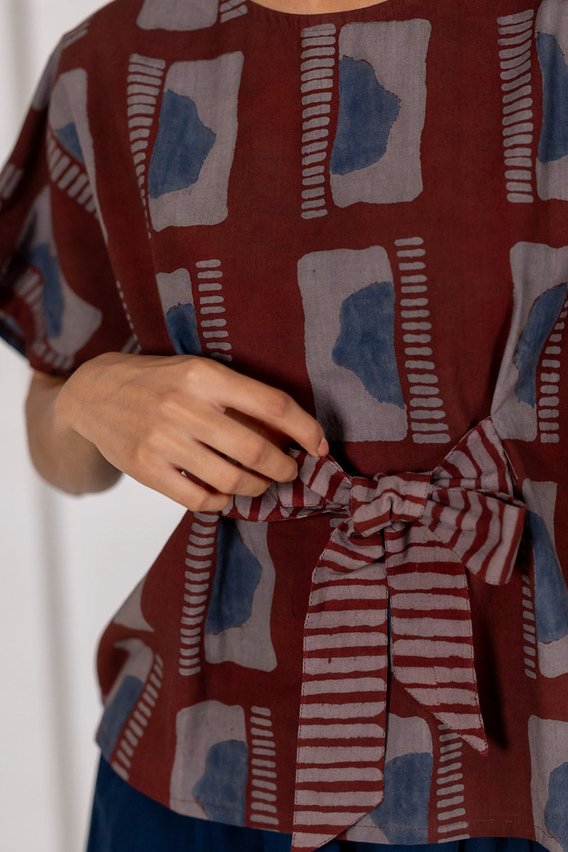 Bow-tie Top - Aab Burgundy