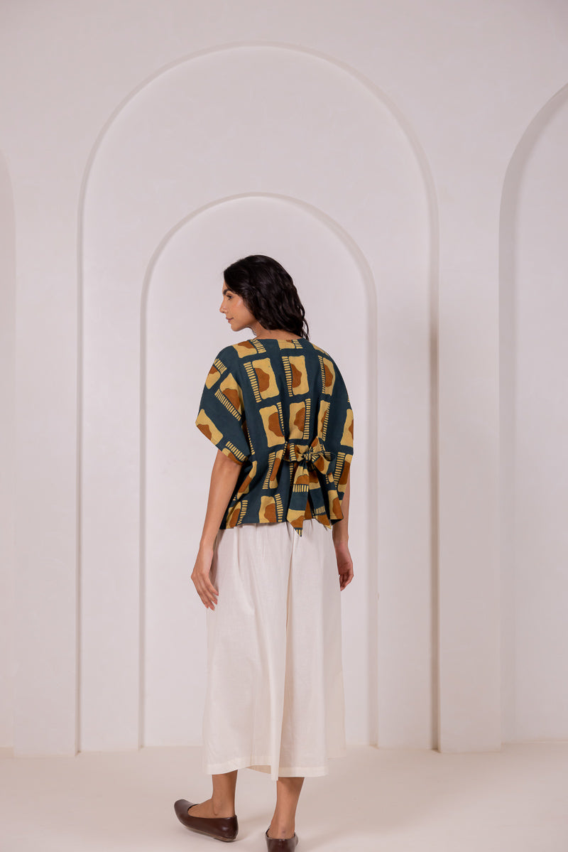 Bow-tie Top - Aab Forest Green