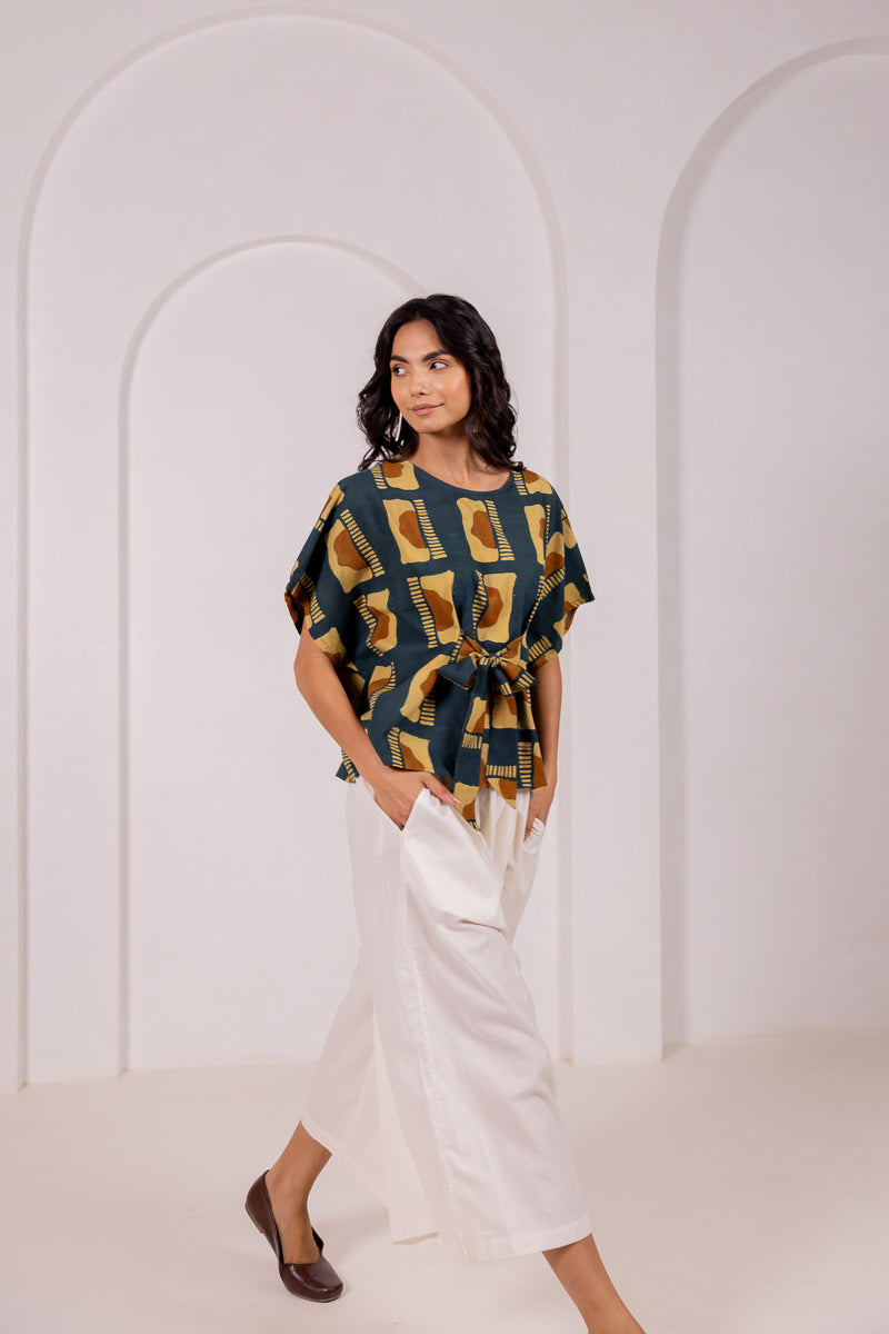 Bow-tie Top - Aab Forest Green