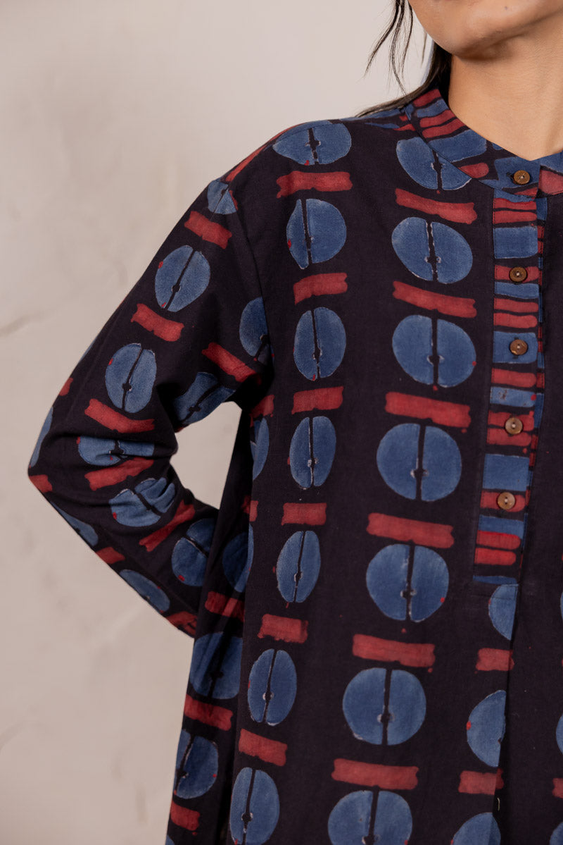 Mandarin Collar Top - Raah
