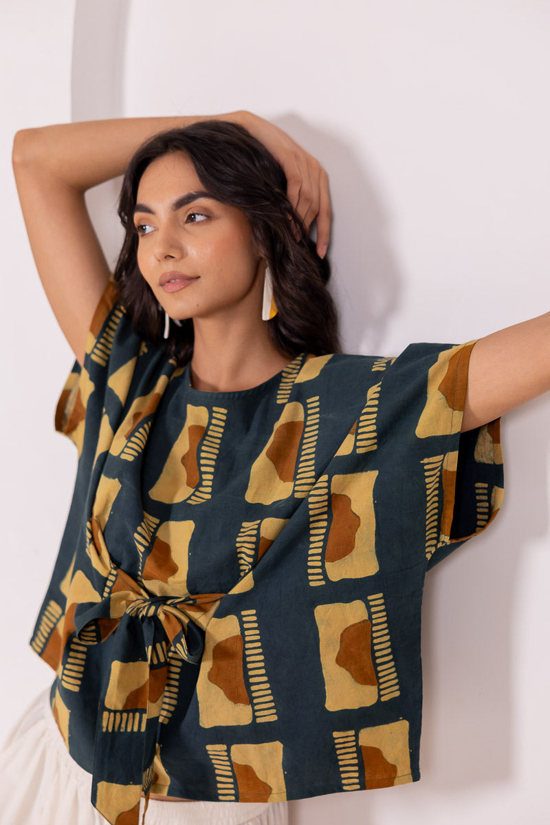 Bow-tie Top - Aab Forest Green