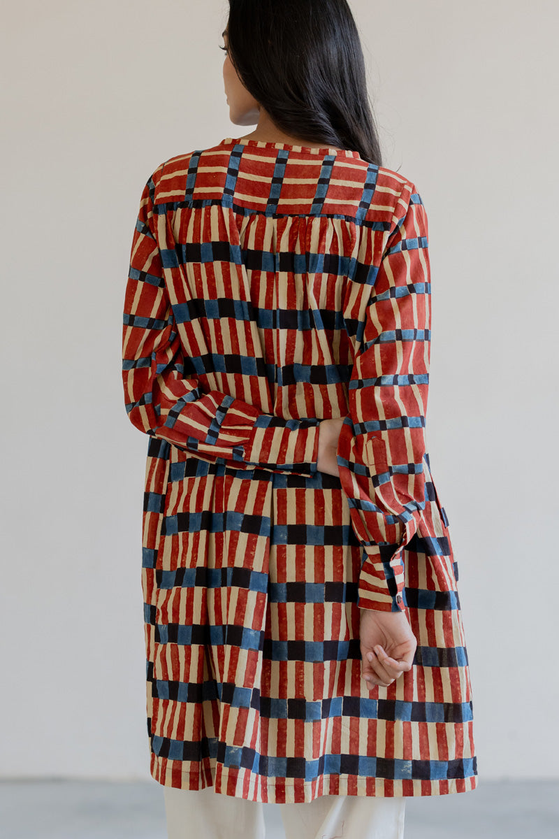 Navi Pintuck Tunic - Cut Stripes