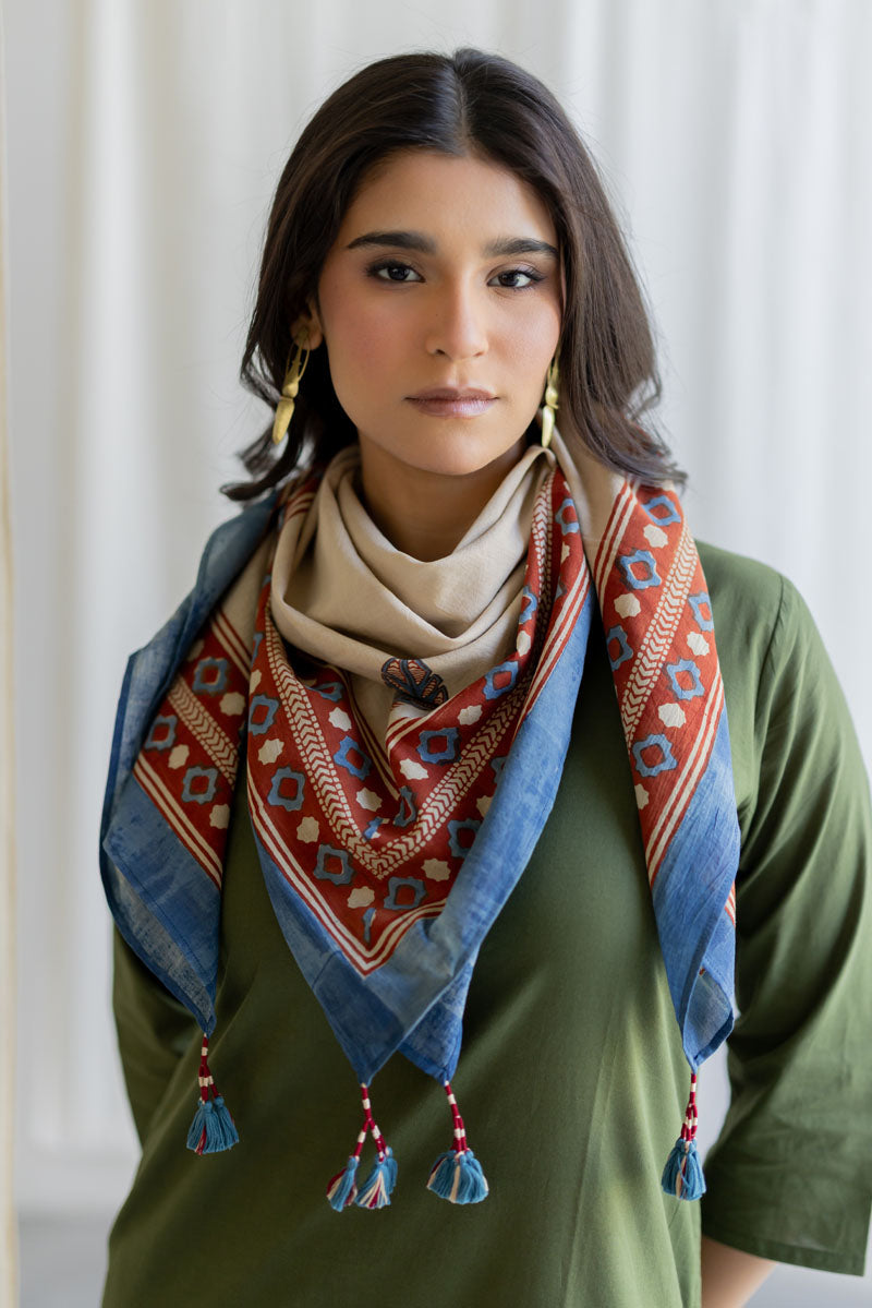 Set of 3 - Kurta, Culottes & Scarf - Mrida 13