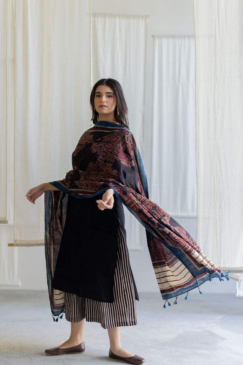 Set of 3 - Kurta, Culottes & Dupatta - Mrida 20