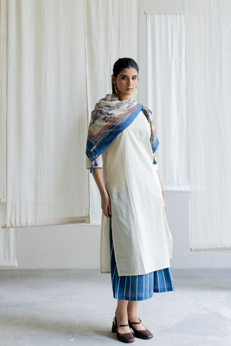 Set of 3 - Kurta, Culottes & Scarf - Mrida 12