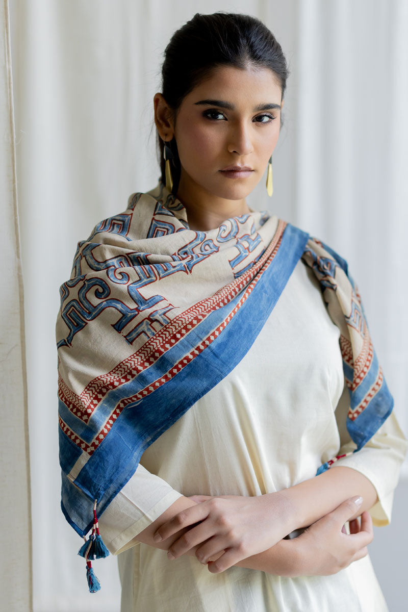 Set of 3 - Kurta, Culottes & Scarf - Mrida 12
