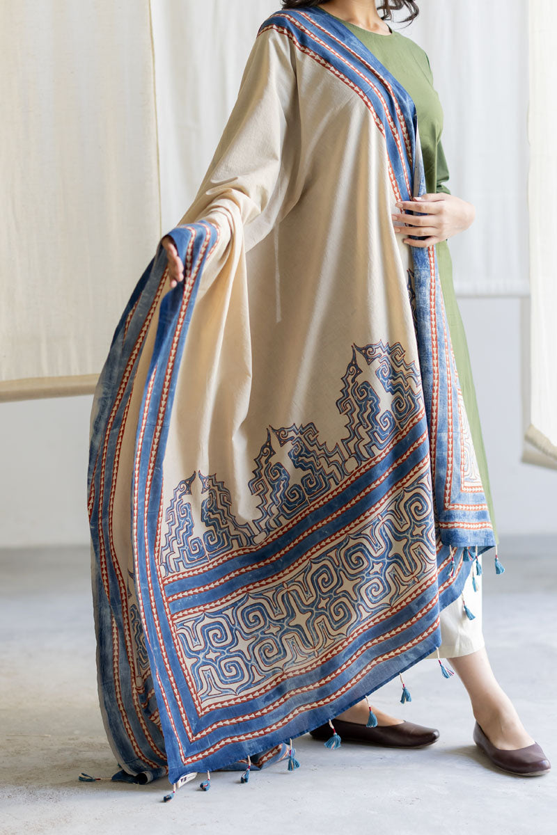 Set of 3 - Kurta, Culottes & Dupatta - Mrida 17