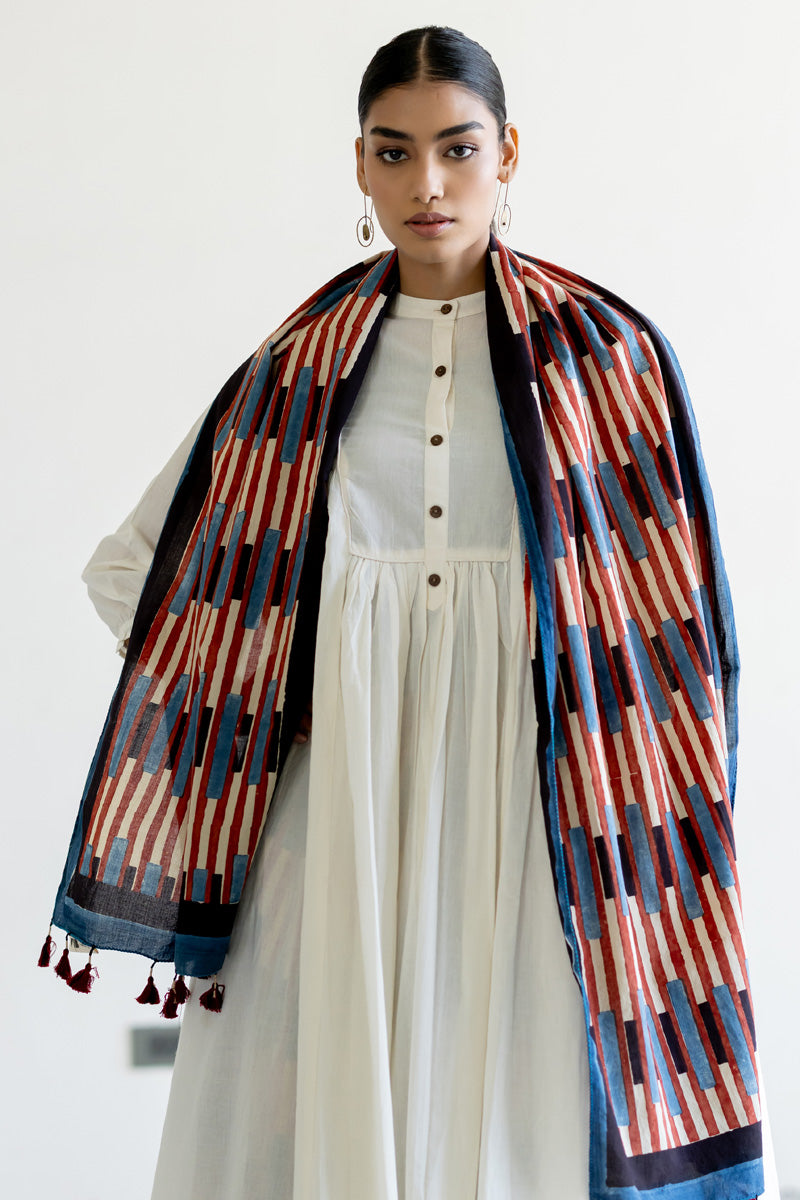 Set of 3 - Kurta, Stole & Culotte - Ona 04