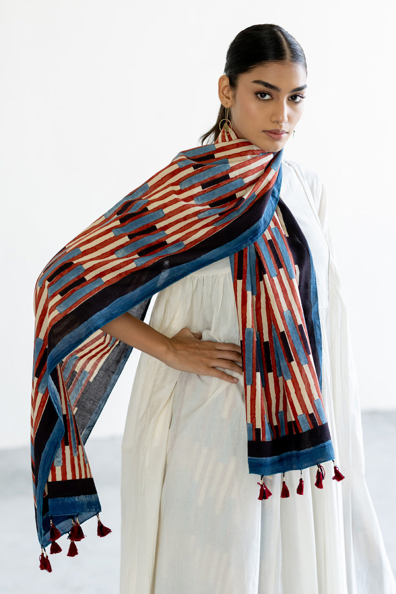 Set of 3 - Kurta, Stole & Culotte - Ona 04