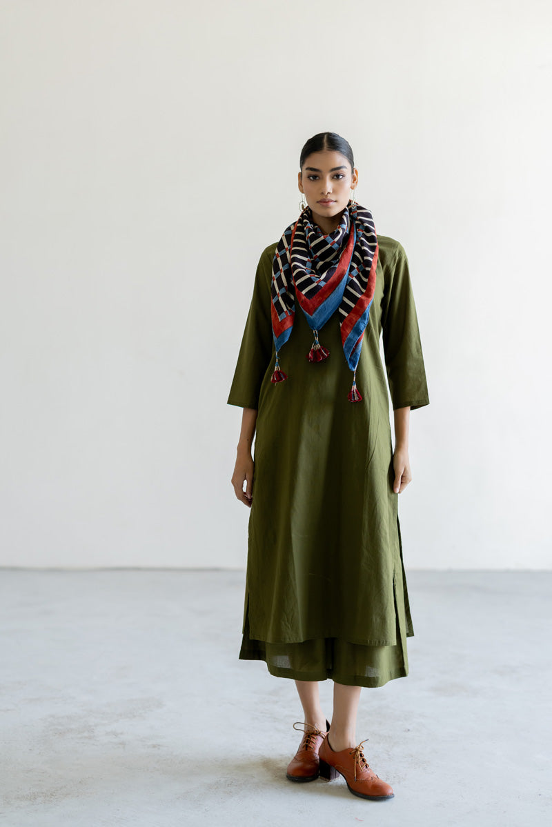 Set of 3 - Kurta, Scarf & Culottes - Ona 08