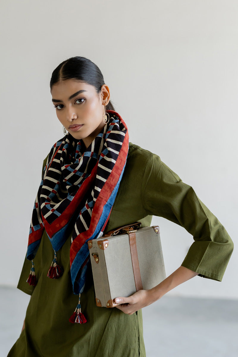 Set of 3 - Kurta, Scarf & Culottes - Ona 08