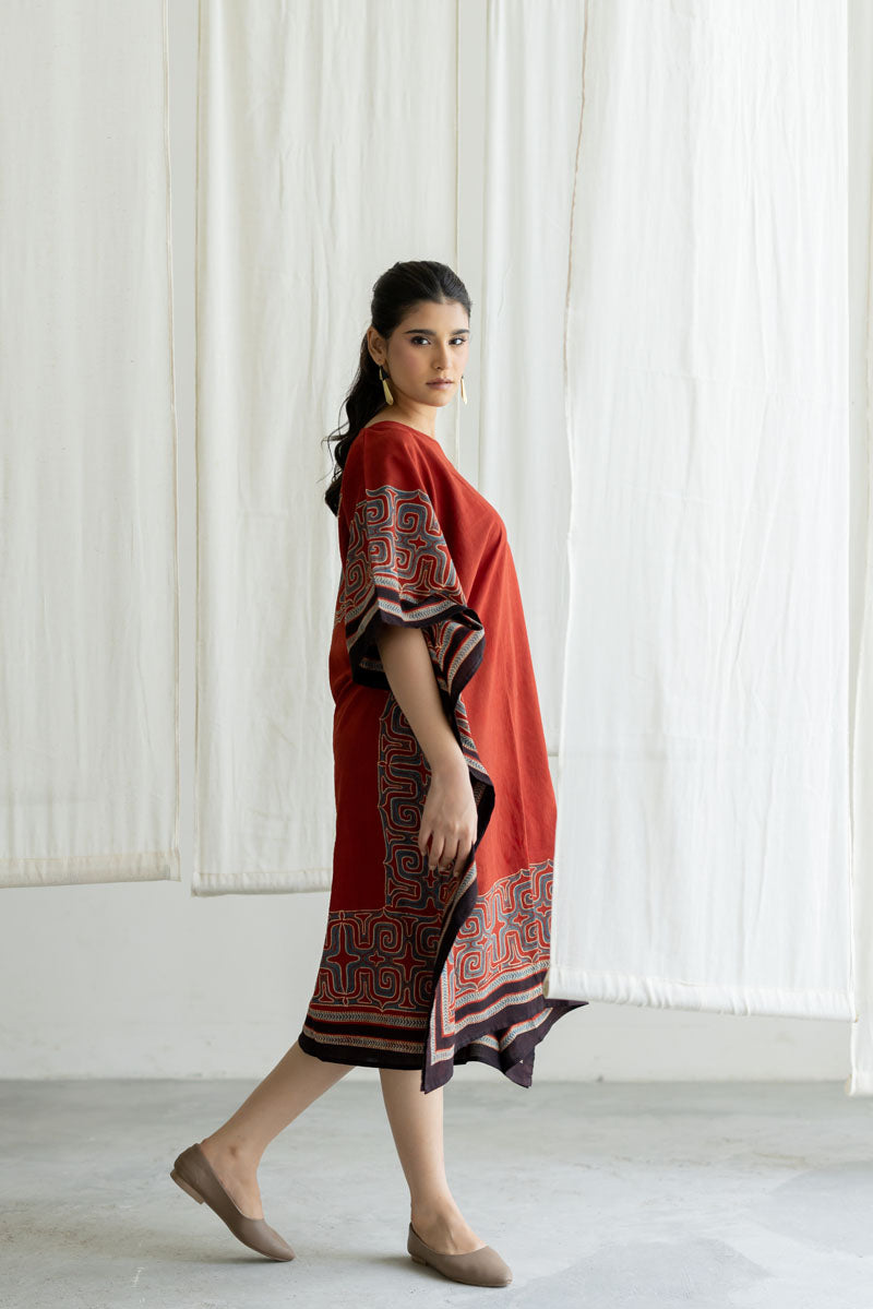 Freesize Kaftan Dress - Prithvi Red