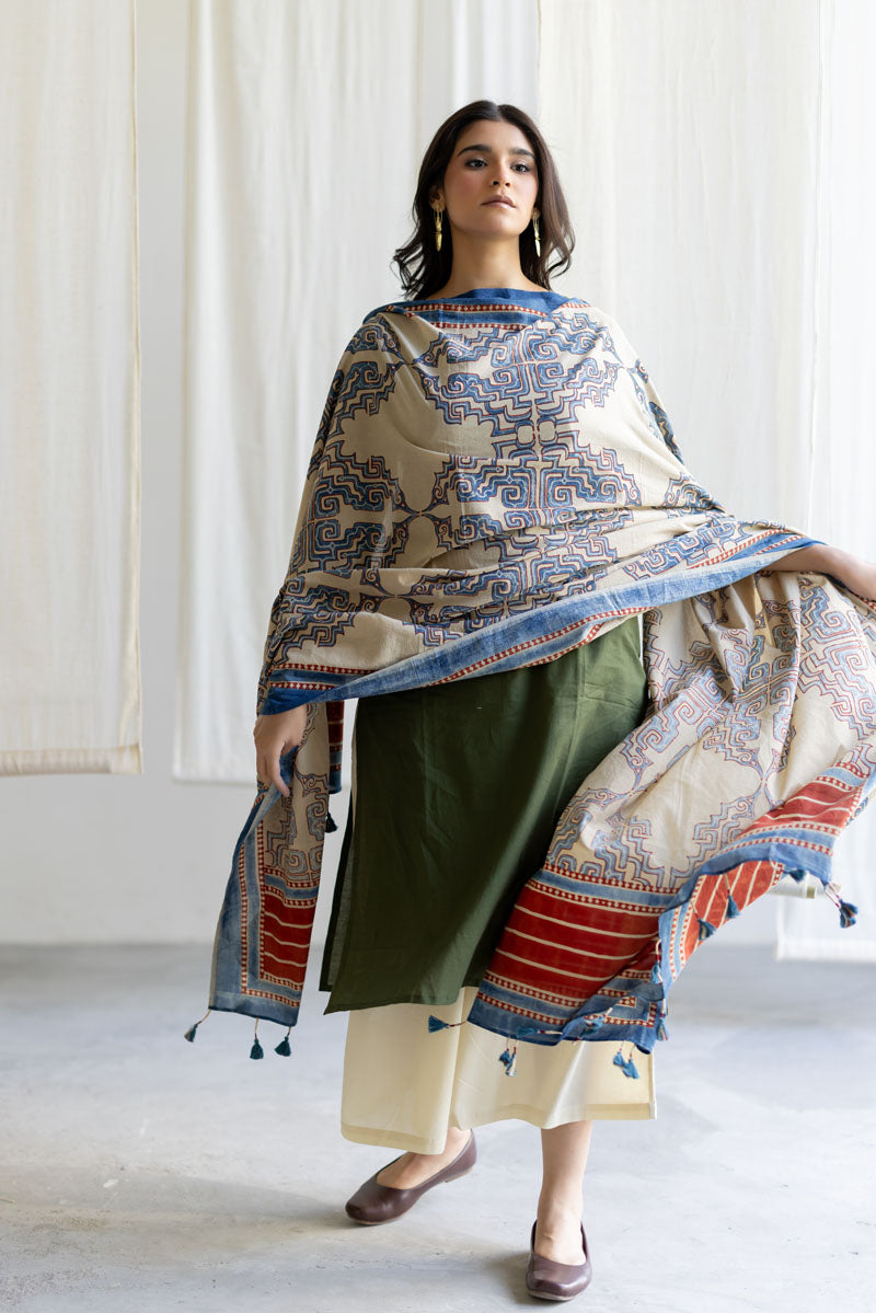 Cotton Dupatta - Kshiti