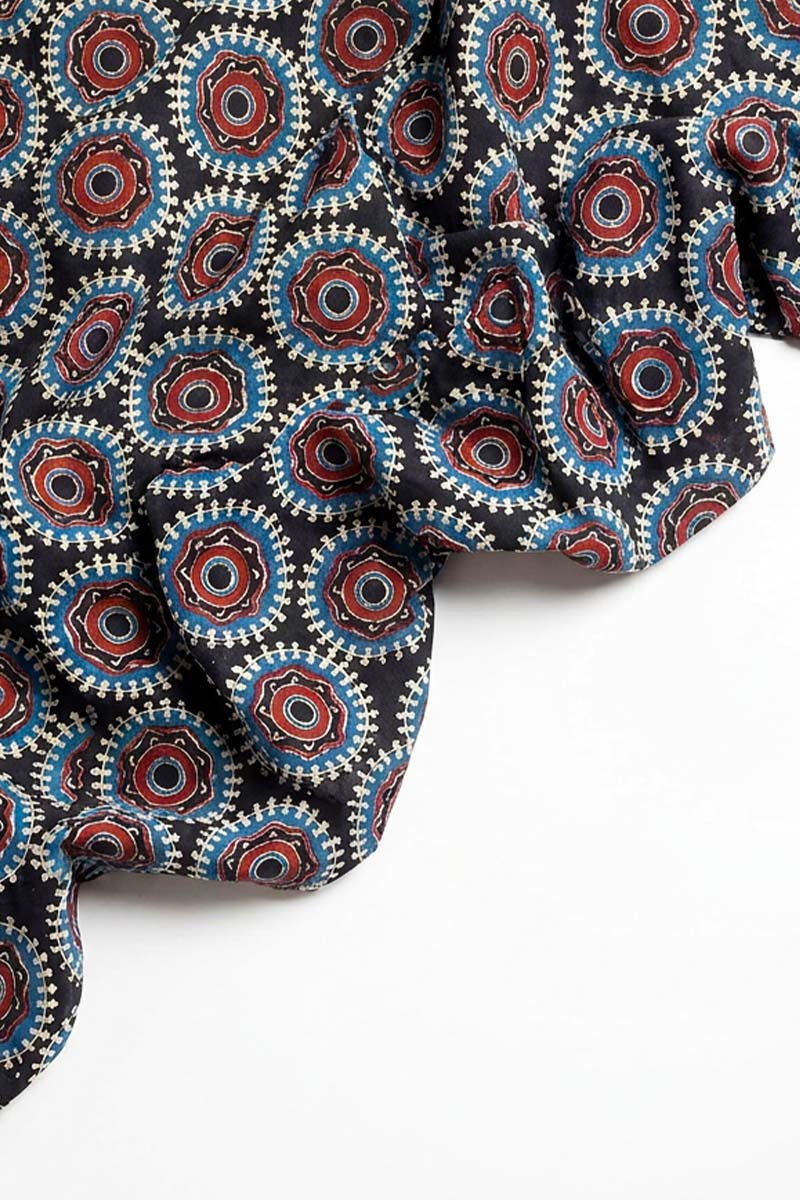 Cotton Fabric -  Fara Black