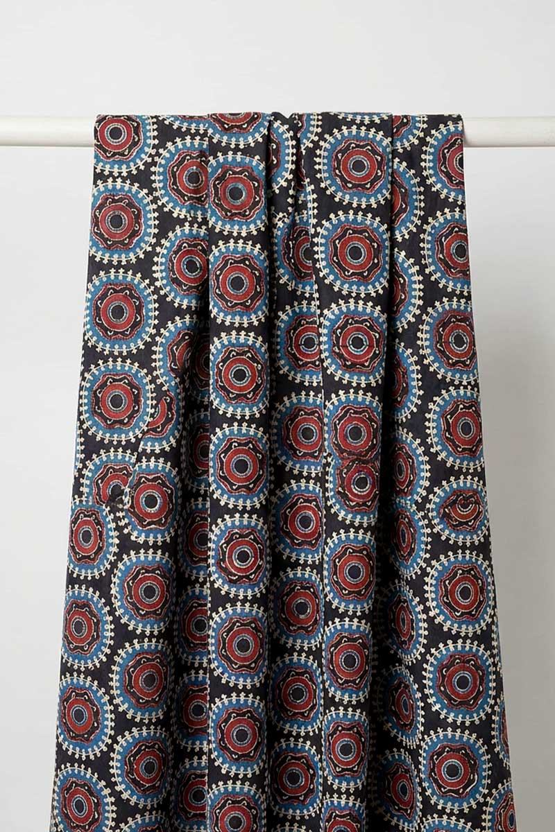 Cotton Fabric -  Fara Black