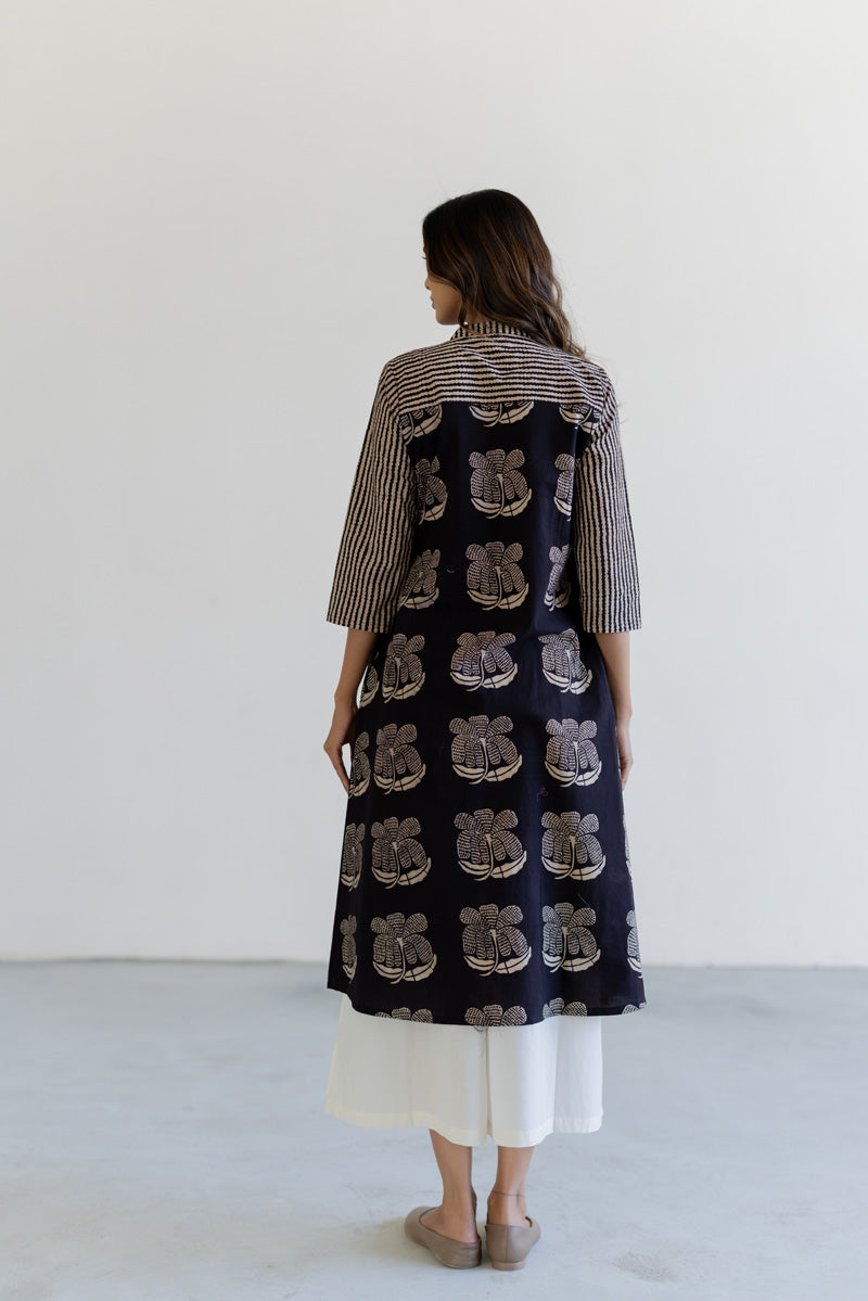 Pintuck Kurta - Tira Black