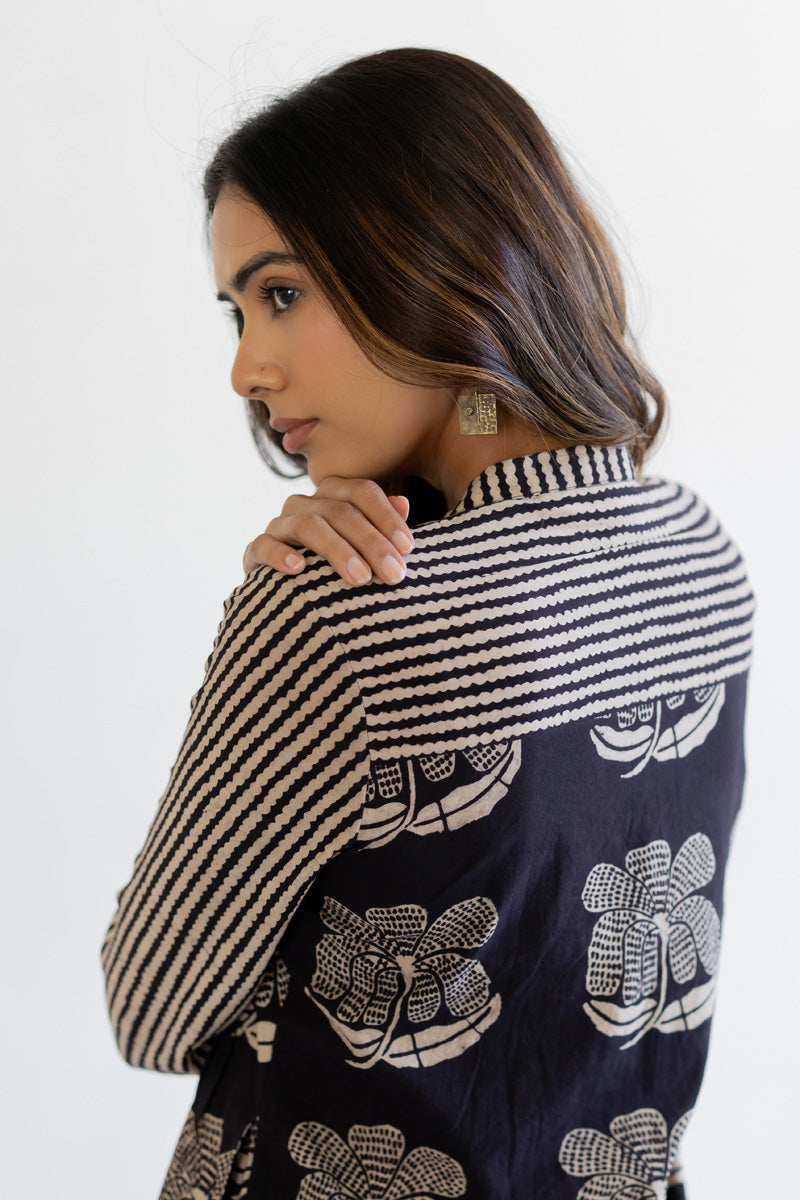 Pintuck Kurta - Tira Black