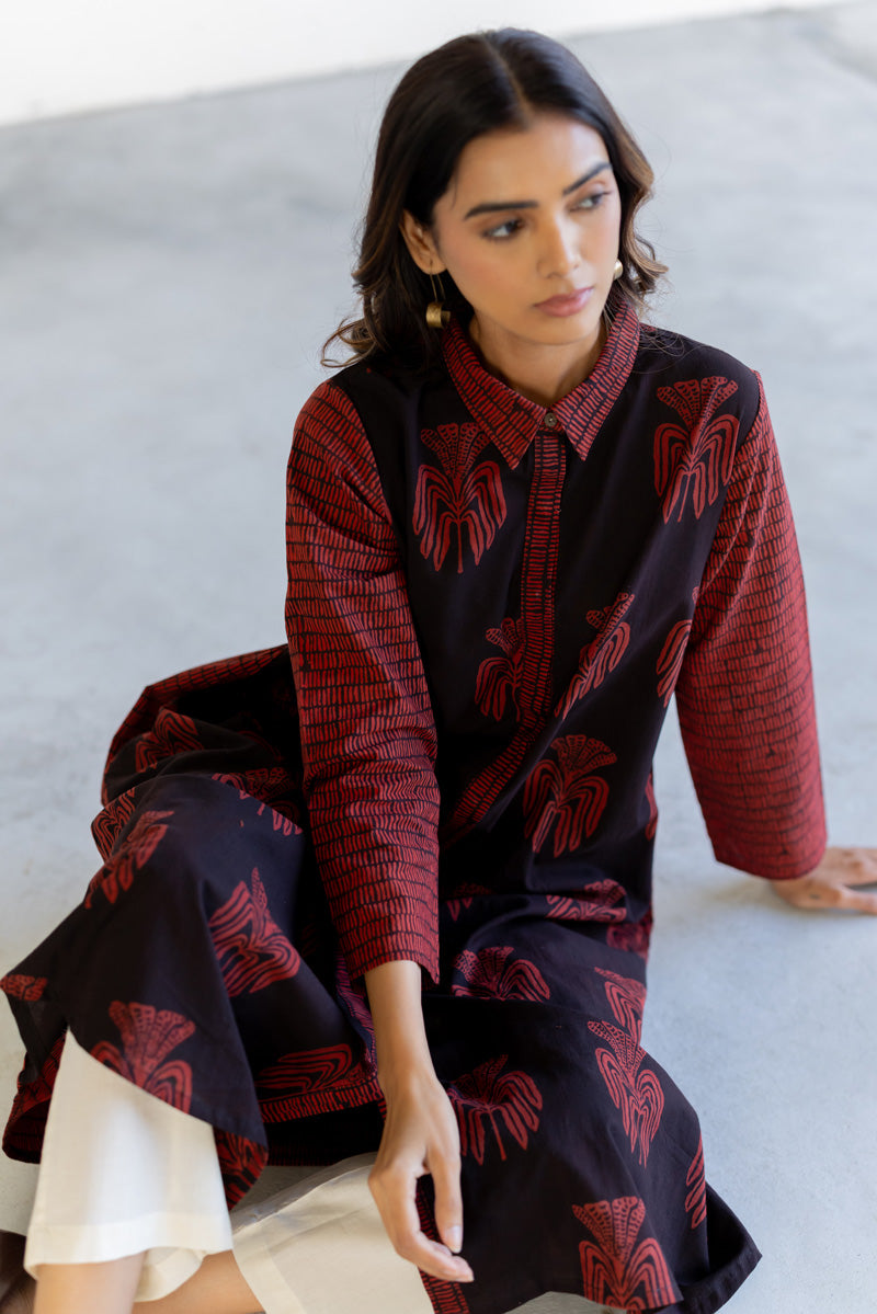 Luma Collared Kurta - Yana