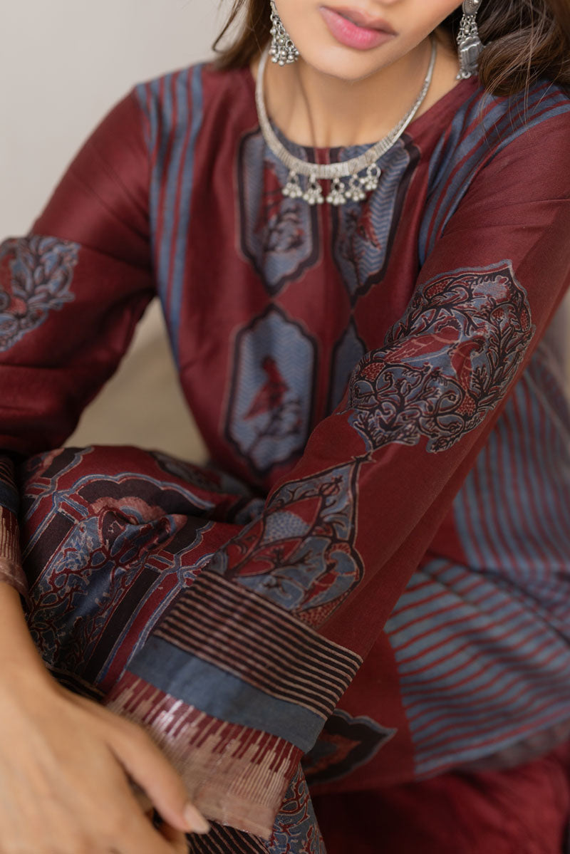 Chanderi Silk Classic Kurta Set of 2 - Noura