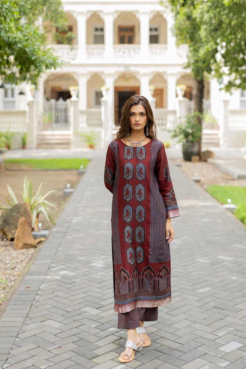 Chanderi Silk Classic Kurta Set of 2 - Noura