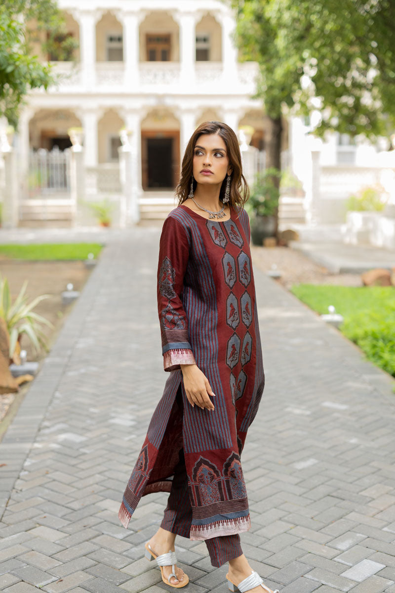Chanderi Silk Classic Kurta Set of 2 - Noura