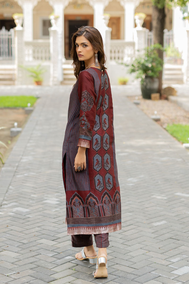 Chanderi Silk Classic Kurta Set of 2 - Noura