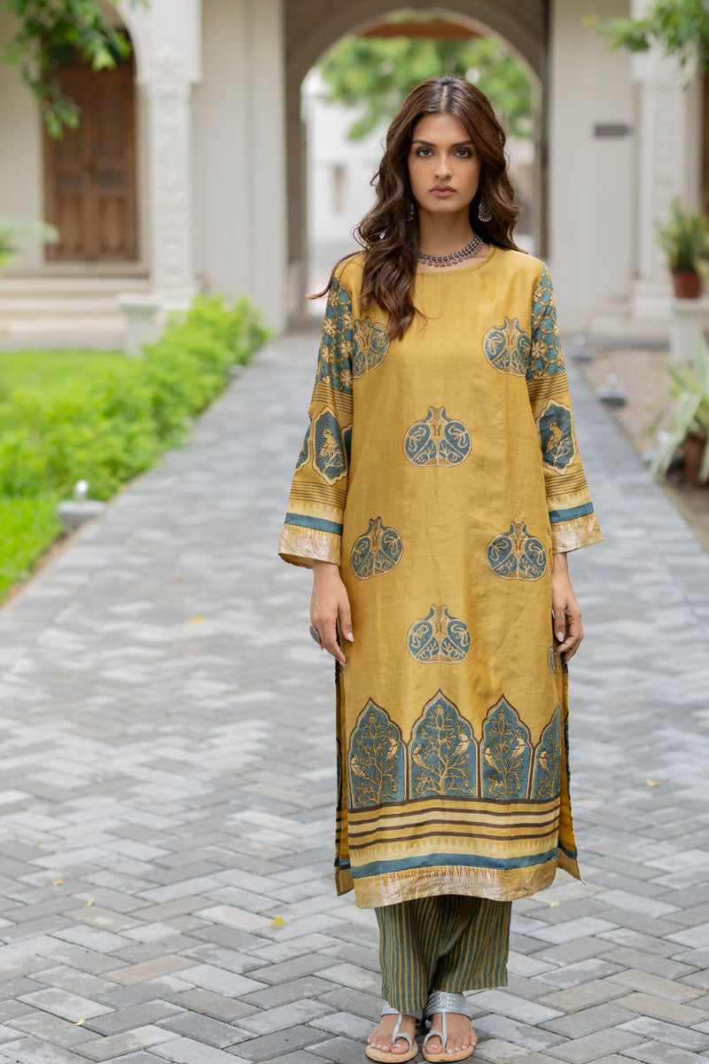 Chanderi Silk Classic Kurta Set of 2 - Parizaad