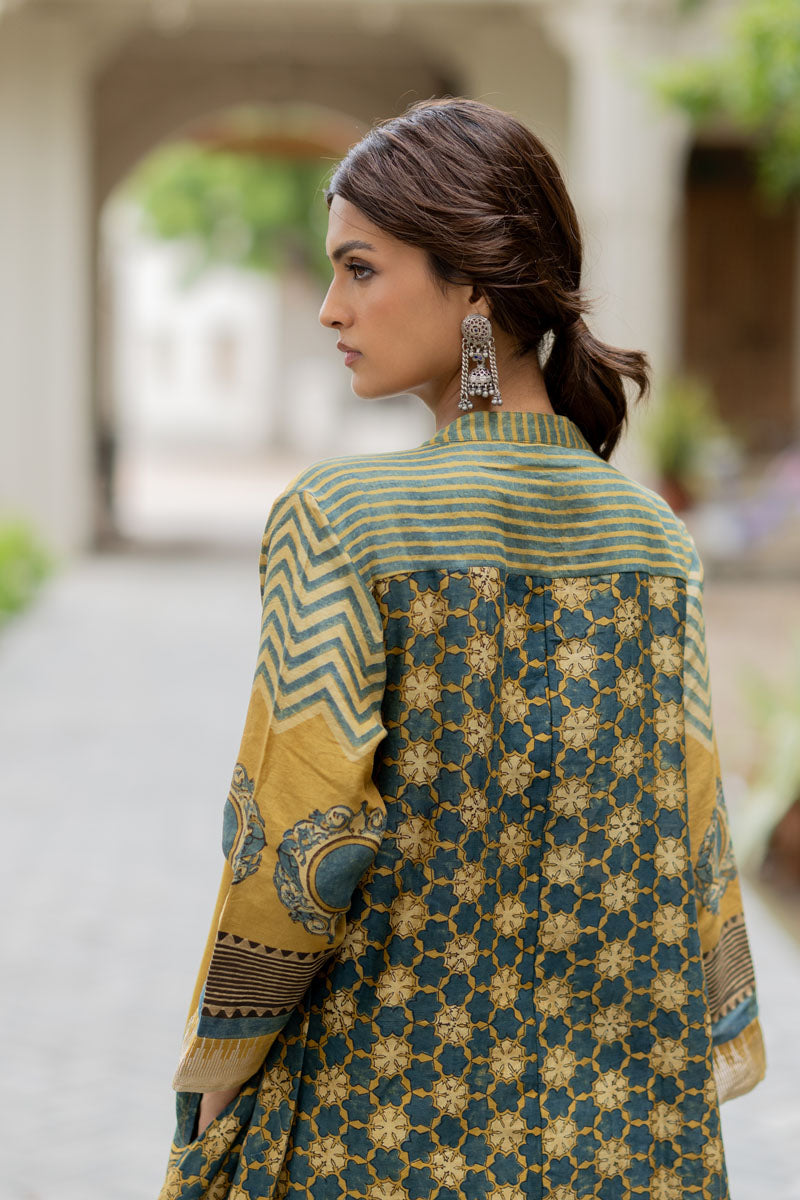 Chanderi Silk A-line Kurta Set of 2 - Firdaus