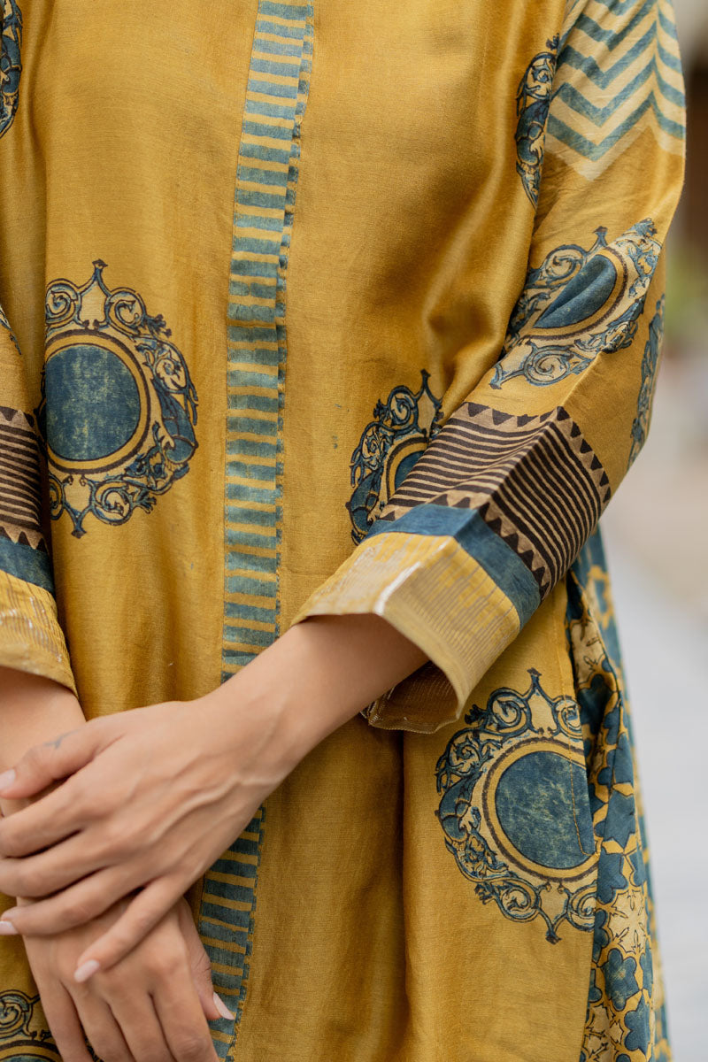 Chanderi Silk A-line Kurta Set of 2 - Firdaus