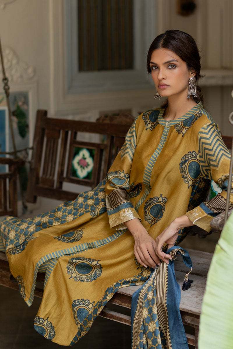 Chanderi Silk A-line Kurta Set of 2 - Firdaus