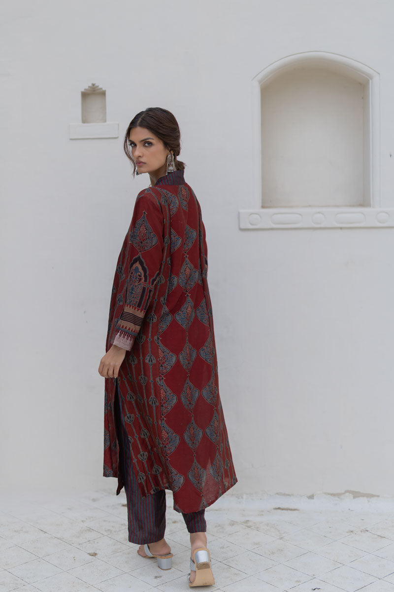 Chanderi Silk Aru Kurta Set of 2 - Gulnaar