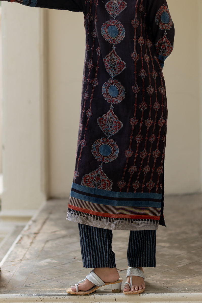 Chanderi Silk Classic Kurta Set of 2 - Naima