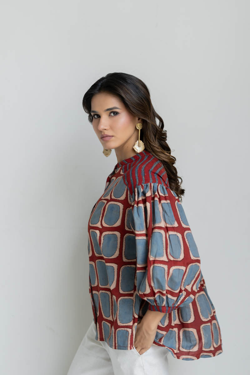 Amlan Top - Kumo Red